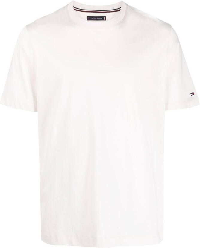 Tommy Hilfiger T-shirt met geborduurd logo Beige