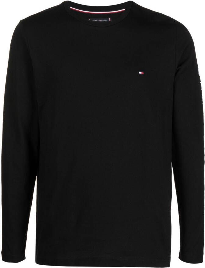 Tommy Hilfiger T-shirt met geborduurd logo Zwart