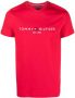 Tommy Hilfiger T-shirt met logoprint Rood - Thumbnail 1