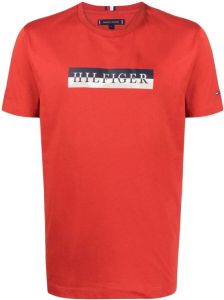 Tommy Hilfiger T-shirt met logoprint Rood