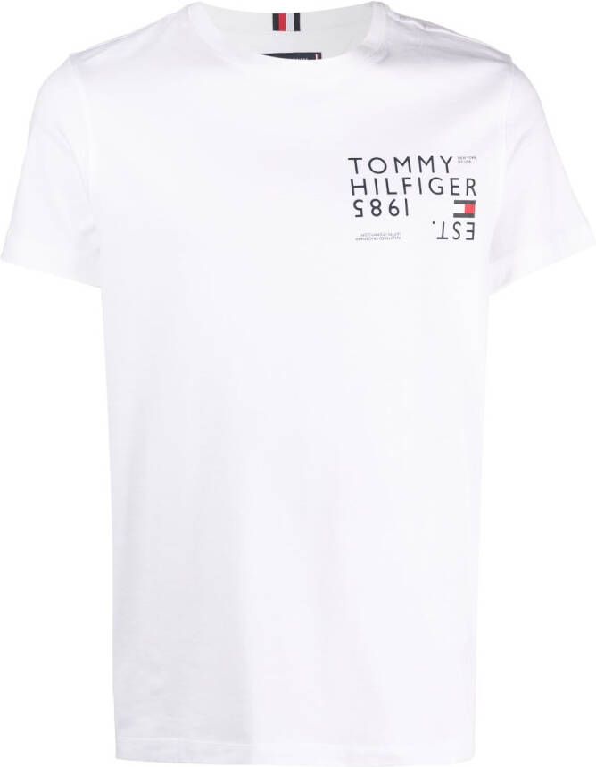 Tommy Hilfiger T-shirt met logoprint Wit