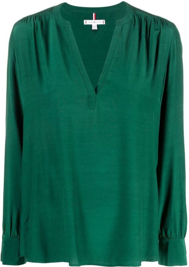 Tommy Hilfiger Viscose blouse Groen