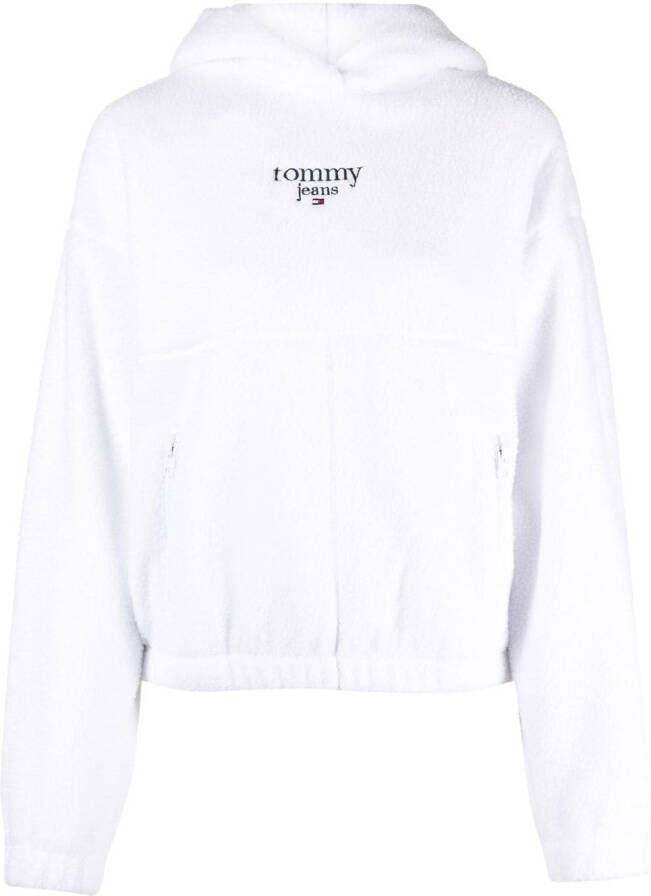 Tommy Jeans Hoodie met geborduurd logo Wit