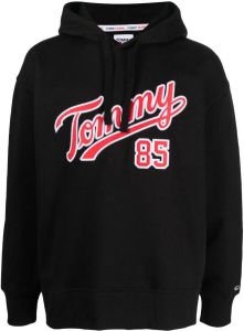 Tommy Jeans Hoodie met geborduurd logo Zwart