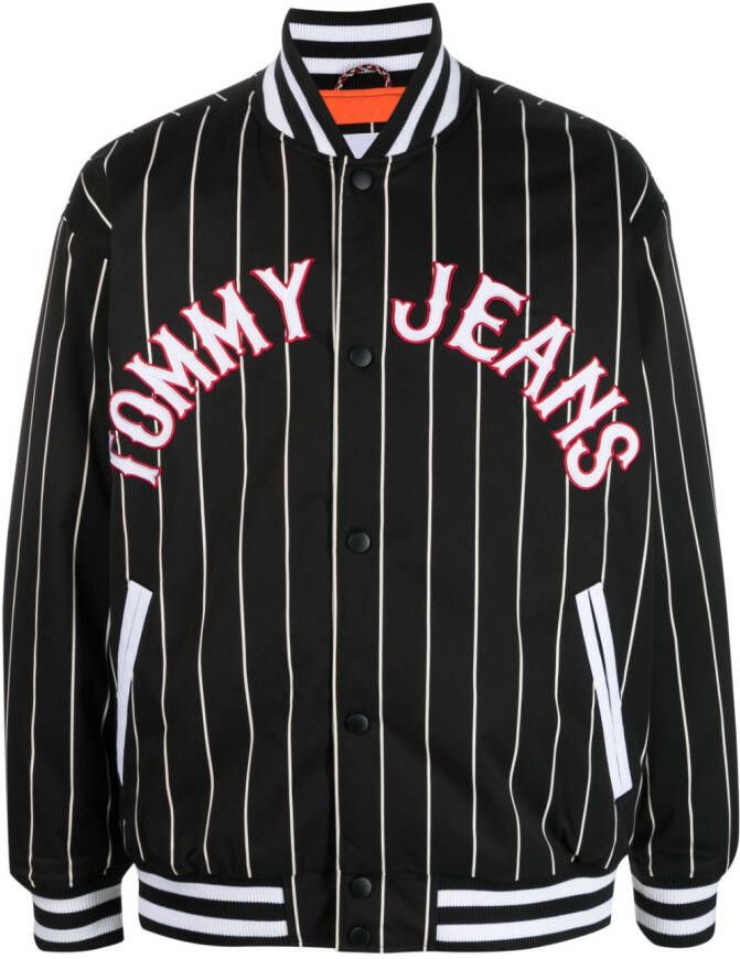 Tommy Jeans Bomberjack met logopatch Zwart