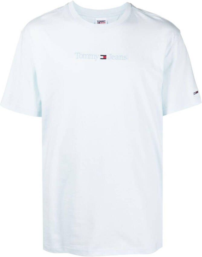 Tommy Jeans T-shirt met logopatch Blauw