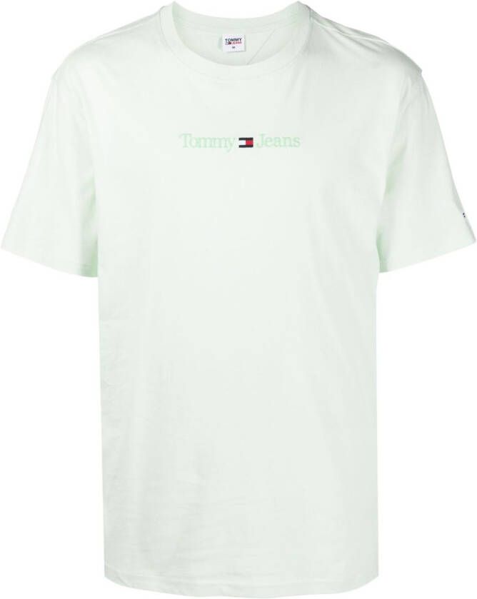 Tommy Jeans T-shirt met geborduurd logo Groen