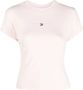 Tommy Jeans T-shirt met geborduurd logo Roze - Thumbnail 1