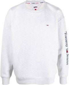Tommy Jeans Sweater met geborduurd logo Grijs
