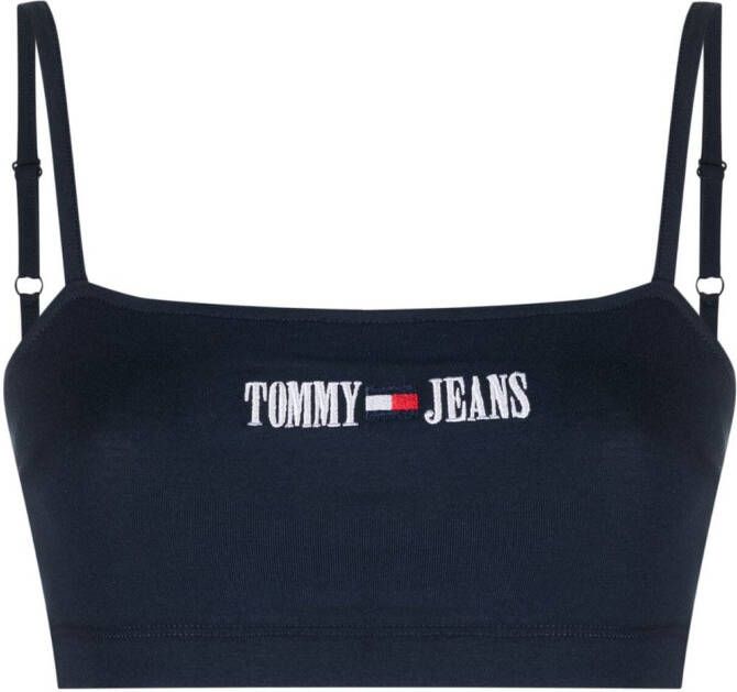 Tommy Jeans Blouse met geborduurd logo Blauw
