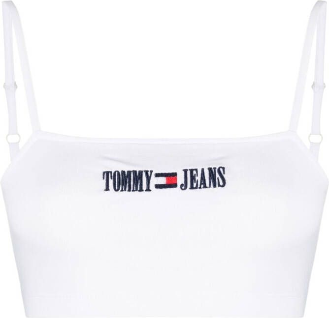 Tommy Jeans Tanktop met geborduurd logo Wit
