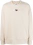 Tommy Jeans Sweater met logopatch Beige - Thumbnail 1