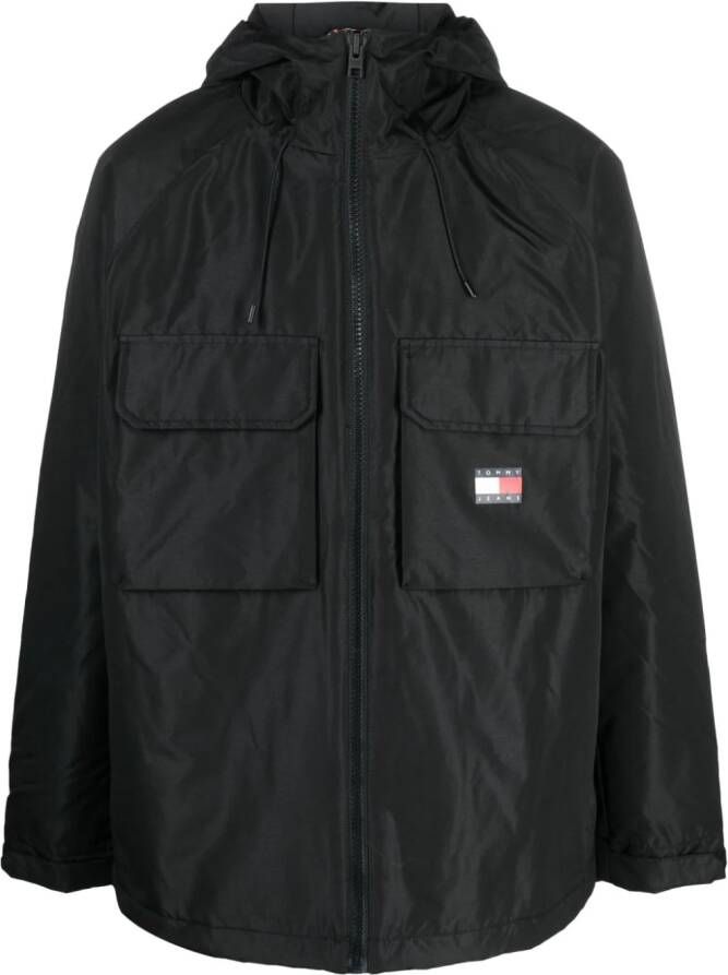 Tommy Jeans Jack met capuchon Zwart