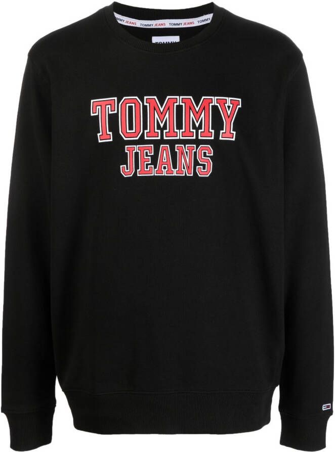 Tommy Jeans Sweater met logoprint Zwart