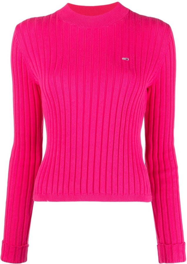 Tommy Jeans Ribgebreide trui Roze