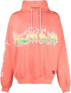 Tommy Jeans x Keith Haring katoenen hoodie Oranje