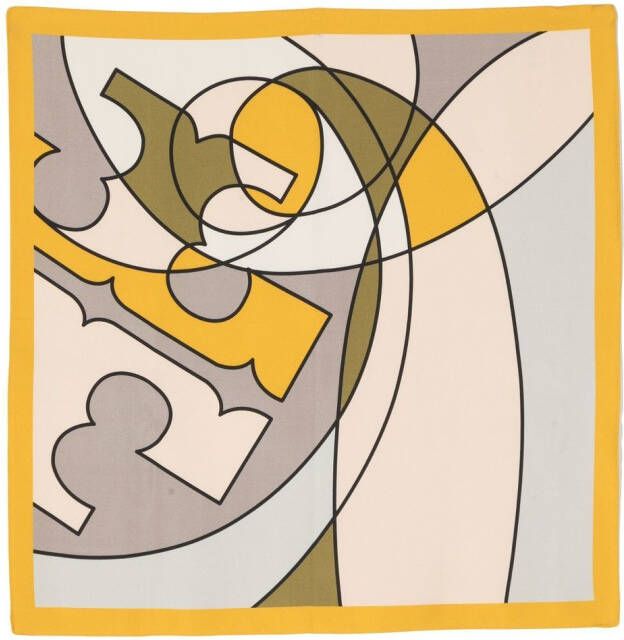 Tory Burch Sjaal met abstracte print Grijs