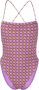 Tory Burch Badpak met monogramprint Paars - Thumbnail 1