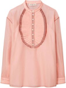 Tory Burch Blouse met ruches Roze