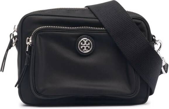 Tory Burch Crossbodytas met logoplakkaat Zwart