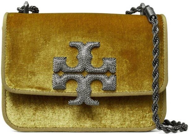 Tory Burch Eleanor fluwelen schoudertas Geel