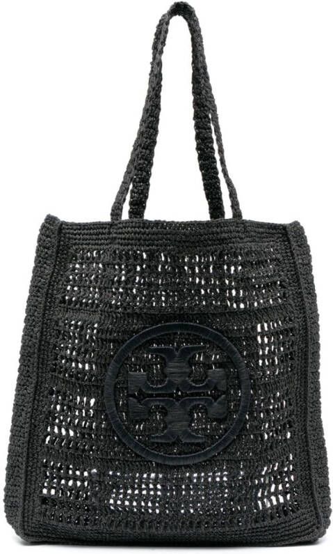 Tory Burch Ella gehaakte shopper Zwart