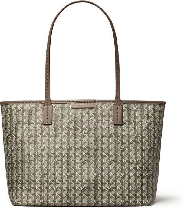 Tory Burch Ever-Ready shopper met monogram Grijs