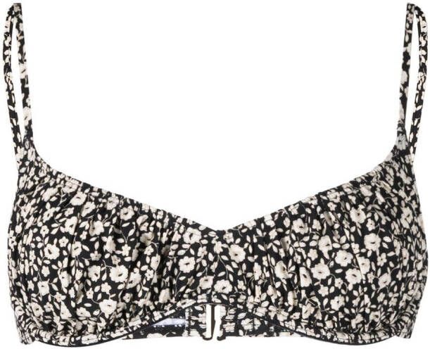 Tory Burch Bikinitop met bloemenprint Zwart