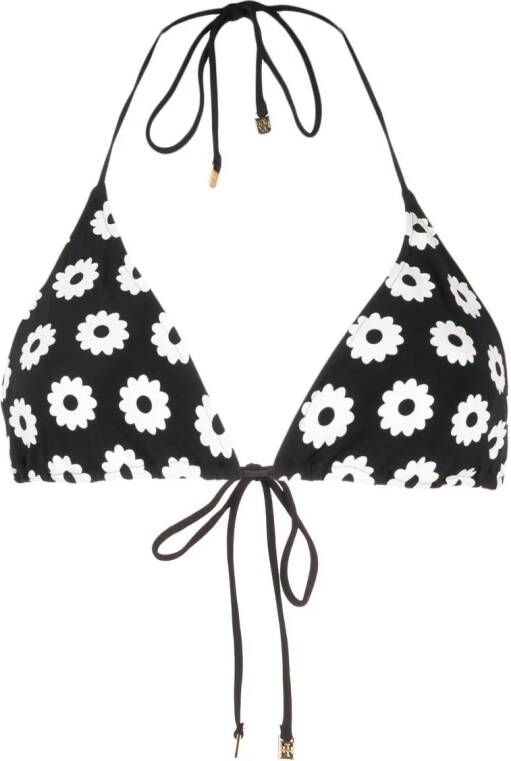 Tory Burch Bikinitop met bloemenprint Zwart