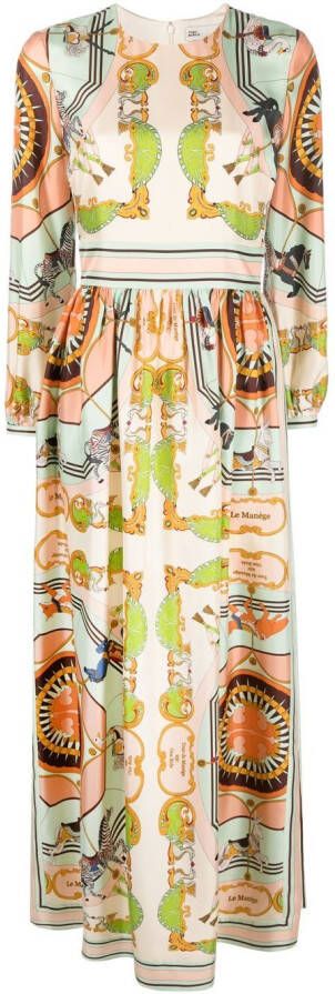 Tory Burch Jurk met grafische print Beige
