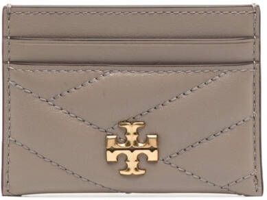 Tory Burch Kira chevron-quilted leather cardholder Bruin