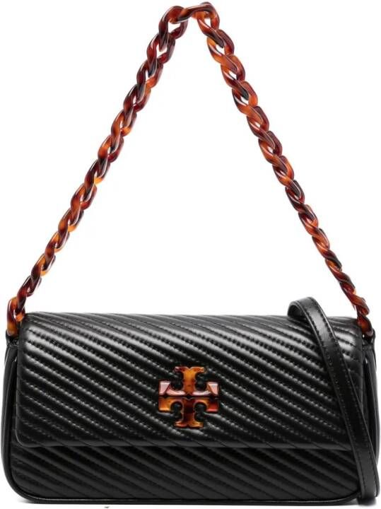 Tory Burch Kira leren schoudertas Zwart