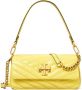 Tory Burch Kleine Kira gelakte Flap schoudertas met chevron streep Geel - Thumbnail 1