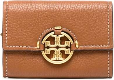 Tory Burch Leren portemonnee Bruin