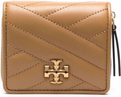 Tory Burch Leren portemonnee Bruin