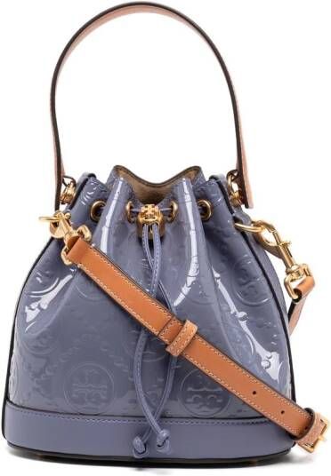Tory Burch Monogram bucket-tas Blauw
