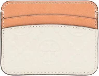 Tory Burch Pasjeshouder met monogram Bruin