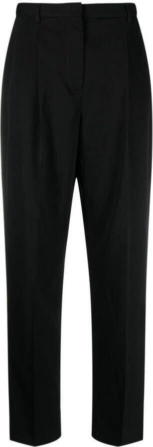 Tory Burch Pantalon met geplooid detail Zwart