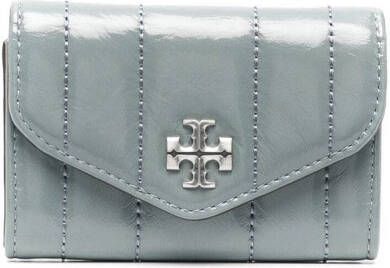 Tory Burch Portemonnee met logoplakkaat Grijs