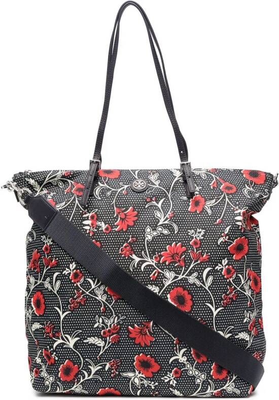 Tory Burch Retro shopper met blokprint Blauw