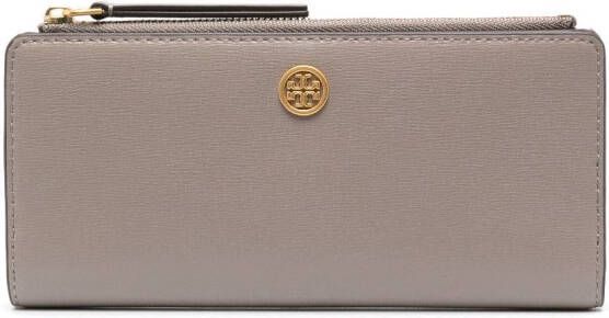 Tory Burch Robinson leren portemonnee Bruin