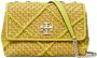 Tory Burch Kleine Kira diamantvormig geweven verstelbare schoudertas Geel - Thumbnail 1