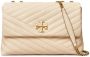 Tory Burch Kira verstelbare schoudertas met chevron streep Beige - Thumbnail 1