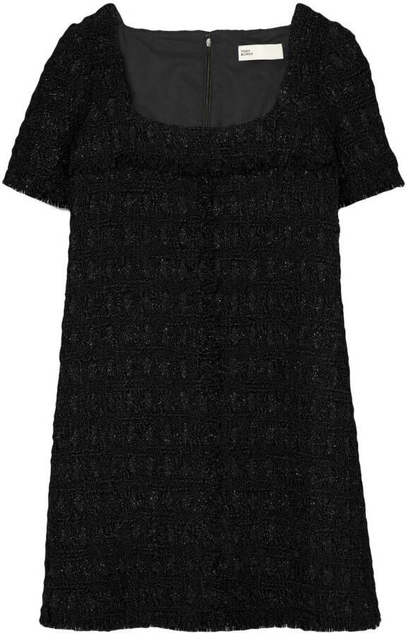 Tory Burch Tweed mini-jurk Zwart