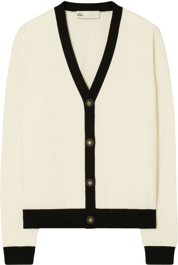Tory Burch Vest met contrasterende afwerking Beige - Foto 2