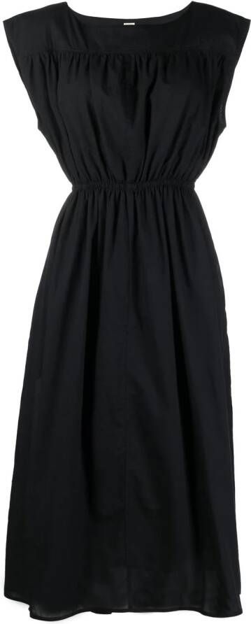 TOTEME Asymmetrische midi-jurk Zwart