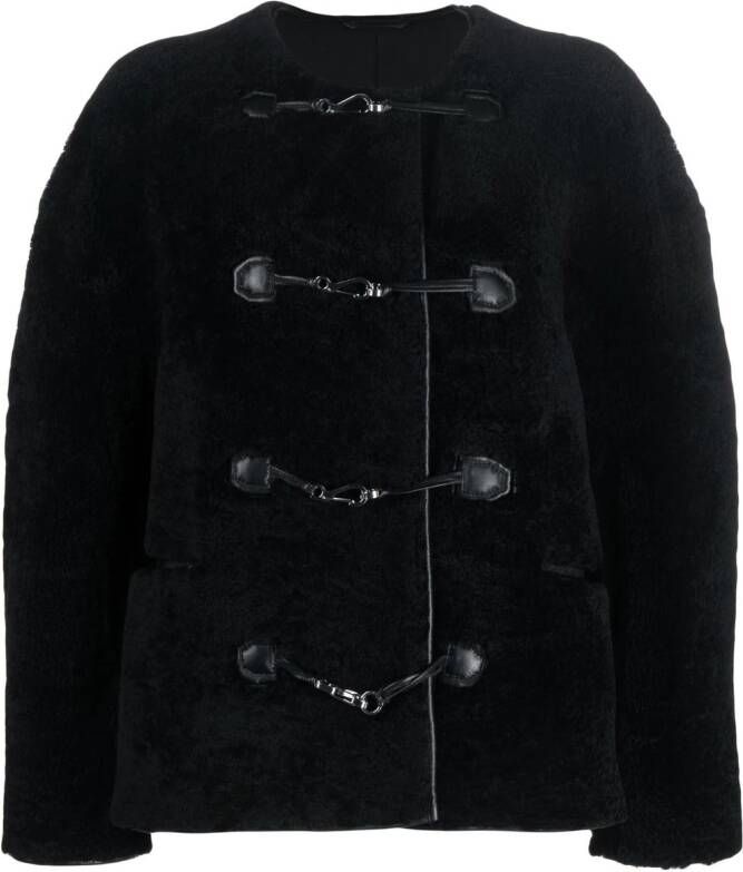 TOTEME Lammy coat Zwart