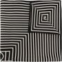 TOTEME Zijden sjaal met monogram Zwart - Thumbnail 1