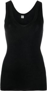 TOTEME Fijngeribbelde tanktop Zwart