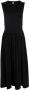 TOTEME Mouwloze katoenen midi-jurk Zwart - Thumbnail 1
